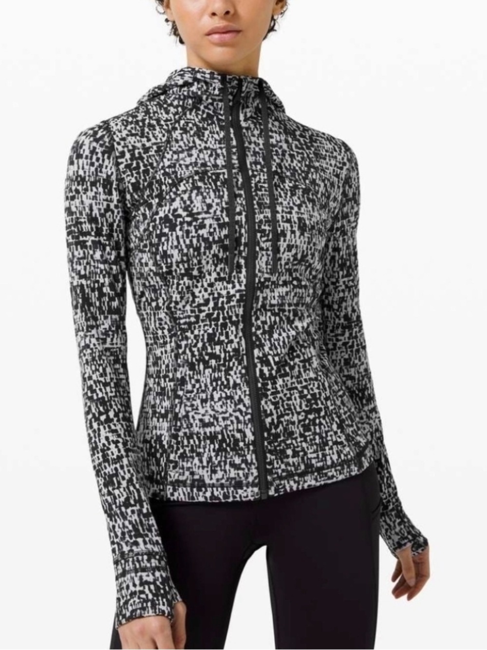 Lululemon Define Nulu Hooded Jacket In Urban Ice Gray Black
